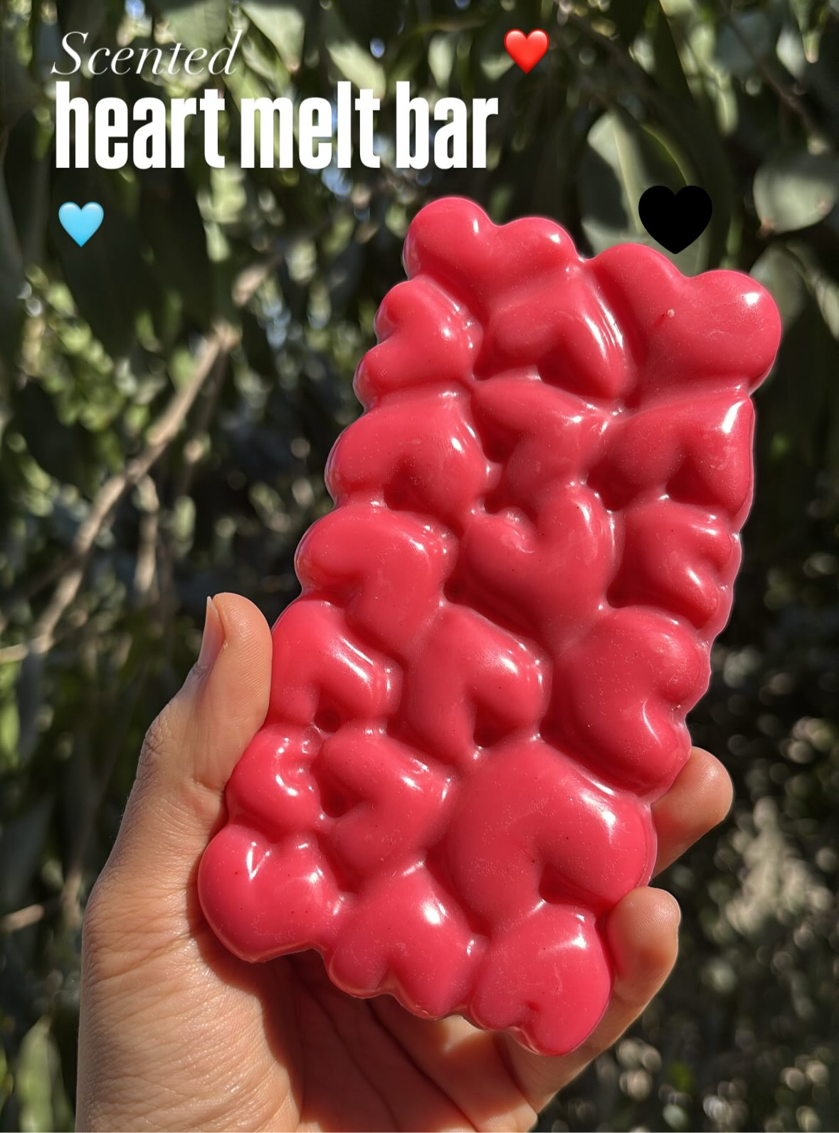 Scented heart Wax Melt bar