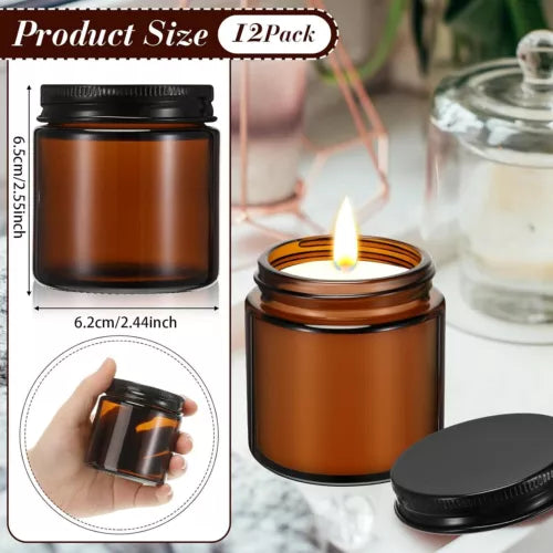 Amber Jars, Candle container- 100ml | EMPTY JAR