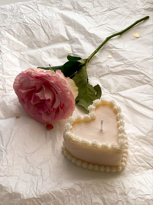 Heart Cake Candle