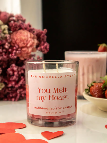 You melt my heart scented candle- VALENTINES DAY EDITION