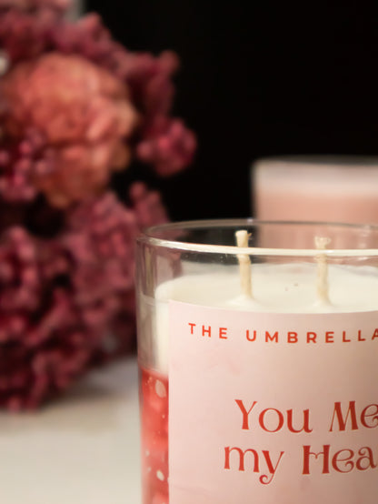 You melt my heart scented candle- VALENTINES DAY EDITION