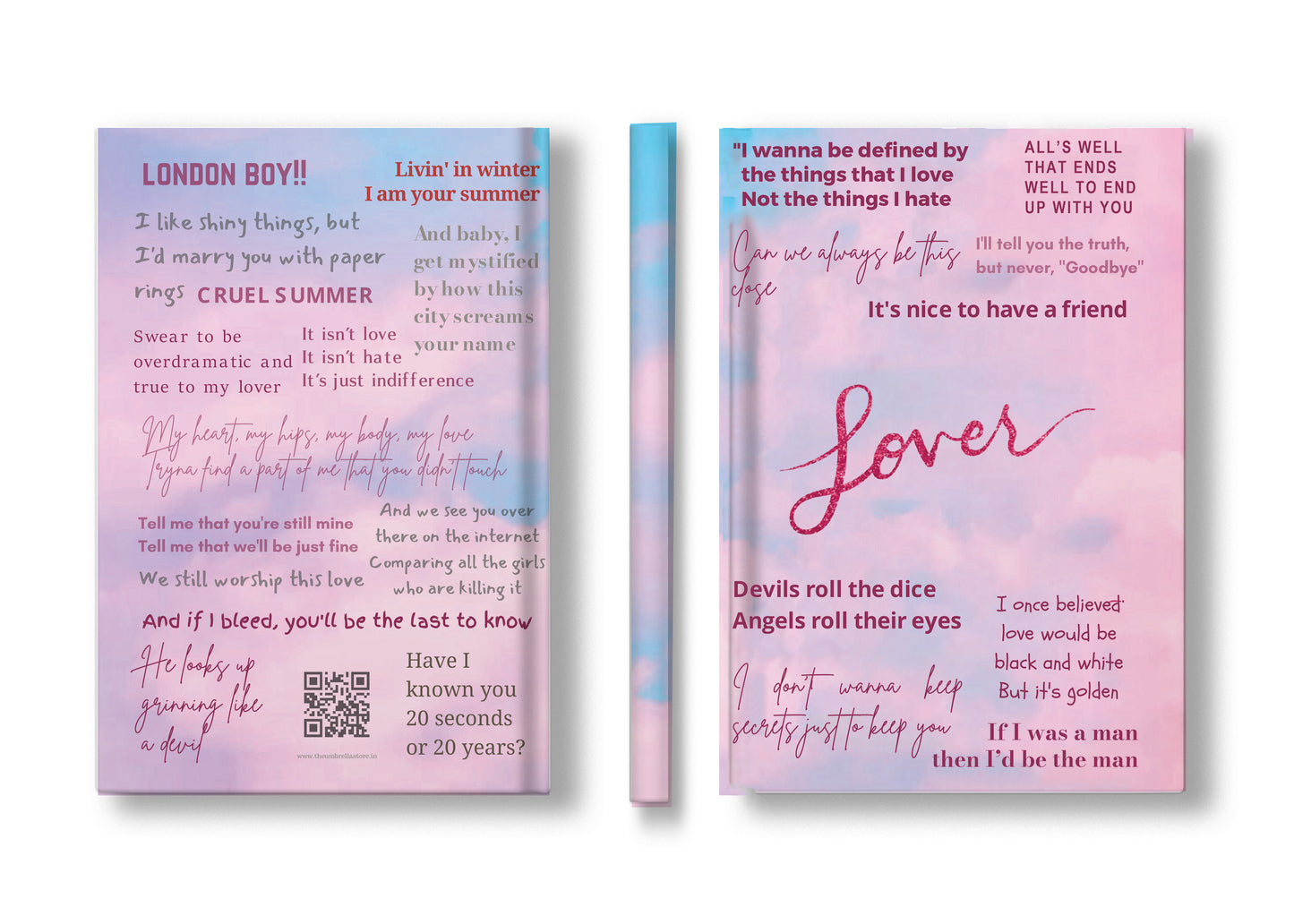 Lover Hardcover Journal | Lover Journal | Swiftie Journal- Taylor swift inspired Notebook