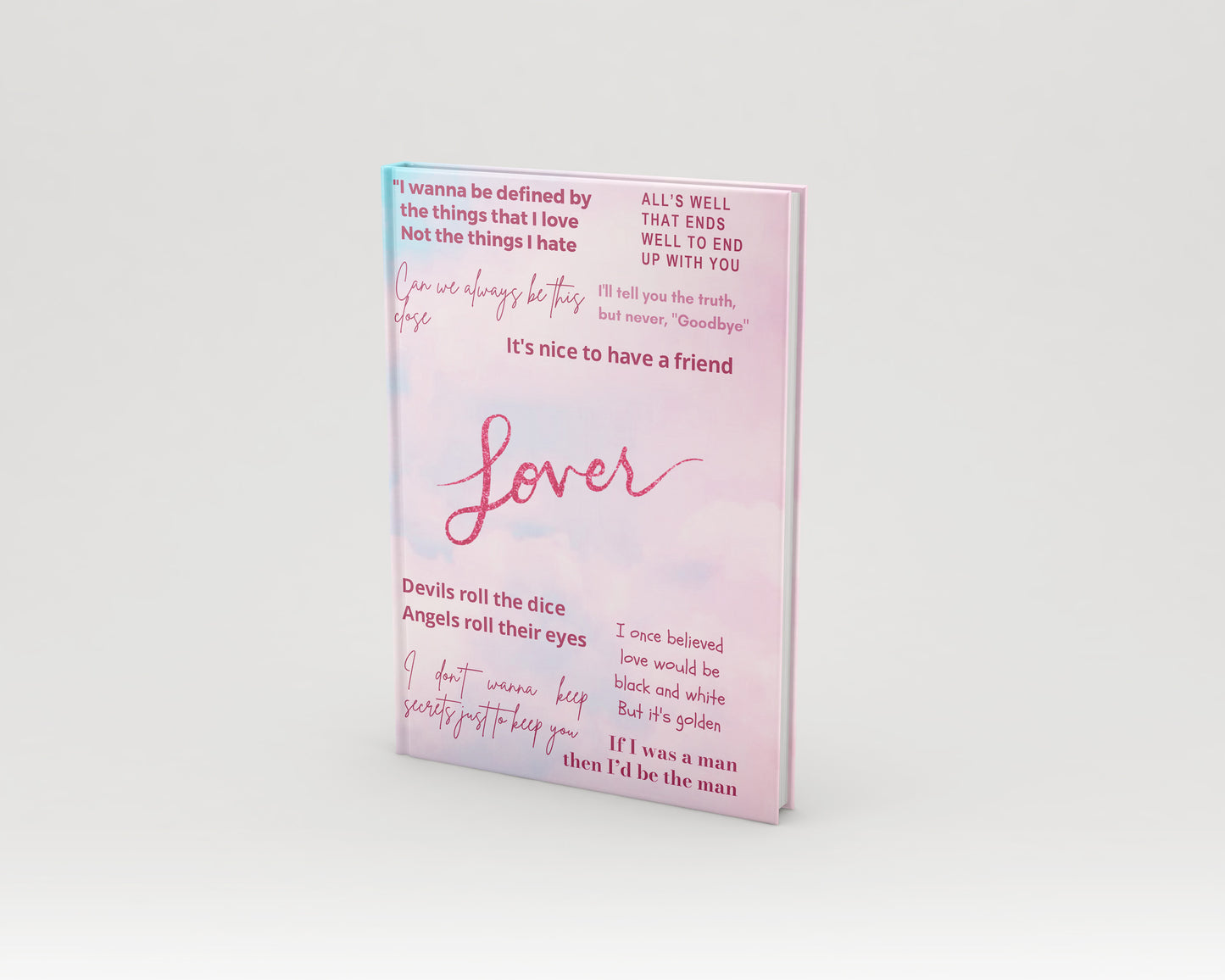 Lover Hardcover Journal | Lover Journal | Swiftie Journal- Taylor swift inspired Notebook