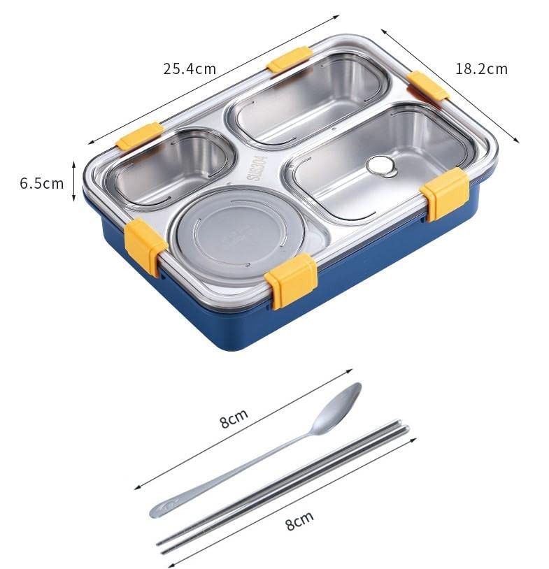 Stainless Lunch Box-4 compartment - The Umbrella store